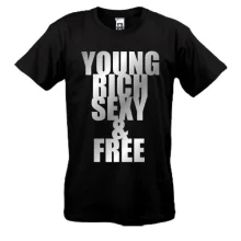 футболка Young, rich, sexy and free
