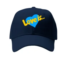Детская кепка с Жёлто-голубой Love is..
