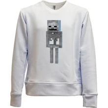 Детский свитшот без начеса Minecraft Скелет