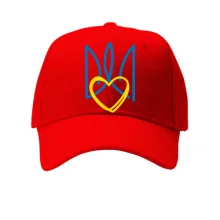 Дитяча кепка з тризубом та серцем 