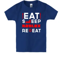 Детская футболка Eat Sleep Roblox Repeat
