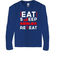 Детский лонгслив Eat Sleep Roblox Repeat
