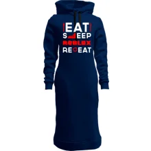 Худи платье Eat Sleep Roblox Repeat