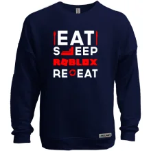 Свитшот без начеса Eat Sleep Roblox Repeat