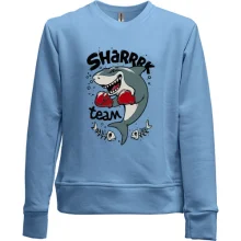 Детский свитшот без начеса Box Shark Team