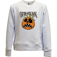 Дитячий світшот без начосу Halloween з гарбузом-монстром