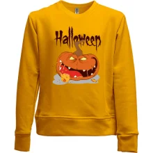 Дитячий світшот без начосу Halloween Зубаста Гарбуз