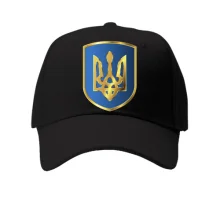 Детская кепка с тризубом на синем щите