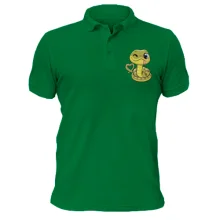 Мужская футболка-поло Подмигивающая змея