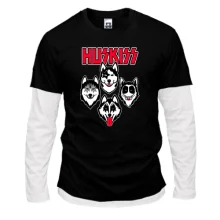 Комбинированный лонгслив HusKISS