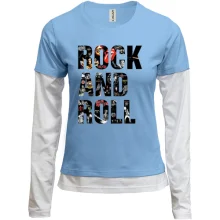 Комбинированный лонгслив Rock And Roll (Рок группы)