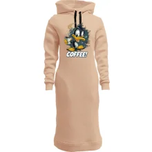 Худі сукня Coffee з каченям