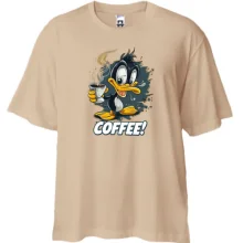 Футболка Oversize Coffee с утенком