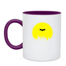 Чашка с логотипом Batman на фоне города