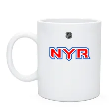 Чашка New York Rangers с крупными буквами NYR
