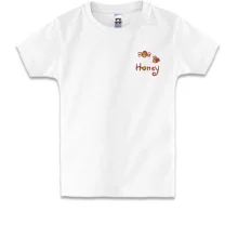 Детская футболка с пчелами Honey