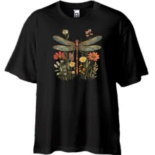 Футболка Oversize Бабка з квітами