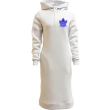 Худи платье с вышитой эмблемой Toronto Maple Leafs (Вышивка)