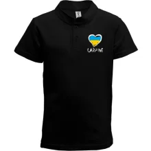 Детская футболка поло с надписью "Ukraine" и сердечком