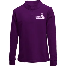 Детский лонгслив поло с логотипом twitch