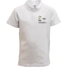 Детская футболка поло In code we trust