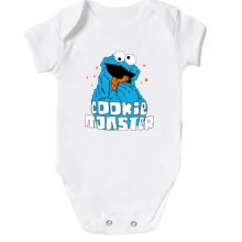 Детское боди Cookie monster ест печеньку
