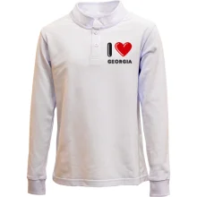 Дитячий лонгслів поло I love Georgia