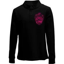 Дитячий лонгслів поло з написом «All you need is love»