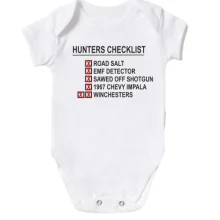 Дитяче боді с принтом Hunters checklist