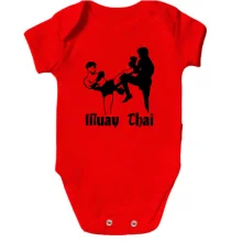 Дитяче боді Muay Thai із силуетами бійців