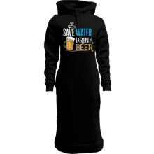 Худи платье Save Water - Drink Beer