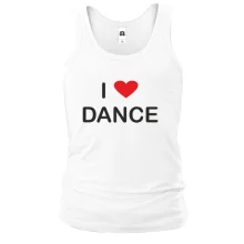 Майка I Love Dance с красным сердцем