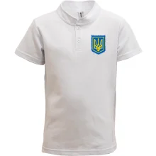 Детская футболка поло с гербом Украины (2) АРТ