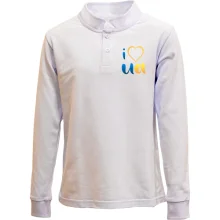 Дитячий лонгслів поло I love UA