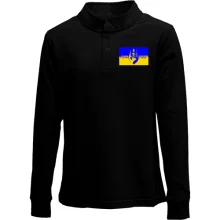 Дитячий лонгслів поло Слава Україні (з силуетом козака)