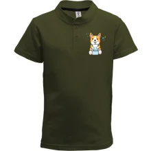 Дитяча футболка поло Corgi drinks Milk