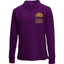 Детский лонгслив поло Hike more worry less