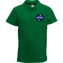 Детская футболка поло с именем Антон в круге