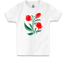 Дитяча футболка з тюльпанами