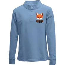 Дитячий лонгслів поло з лисицею Hipster Fox