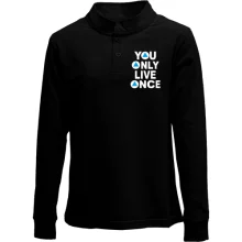 Дитячий лонгслів поло You Only Live Once