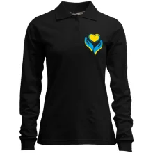 Женский лонгслив поло Ukraine heart