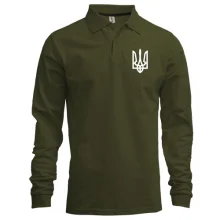 Лонгслив поло с мини гербом Украины на груди (2)