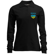 Женский лонгслив поло Ukraine - сердце