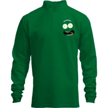 Лонгслив поло со стойкой pickle Rick (рожица)