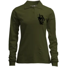 Женский лонгслив поло девушка-солдат ВСУ