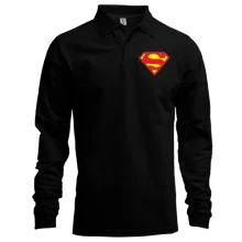 Мужской лонгслив поло Superman