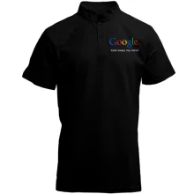 Футболка с воротником стойкой Google took away my mind
