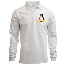 Лонгслив поло с пингвином Linux