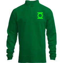 Мужской лонгслив поло со стойкой Green Lantern